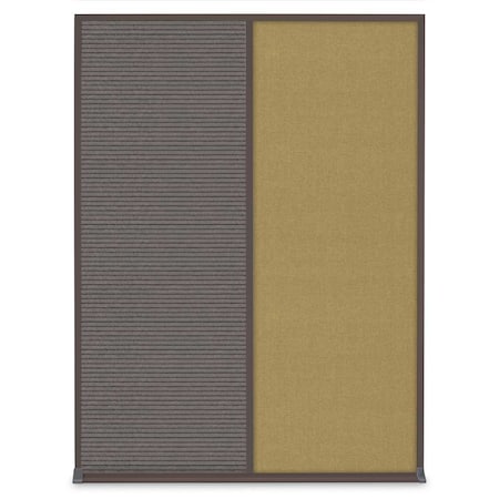 United Visual Products Single Door Radius Corkboard, 36"X36", B UV8002-BLACK-BLACK